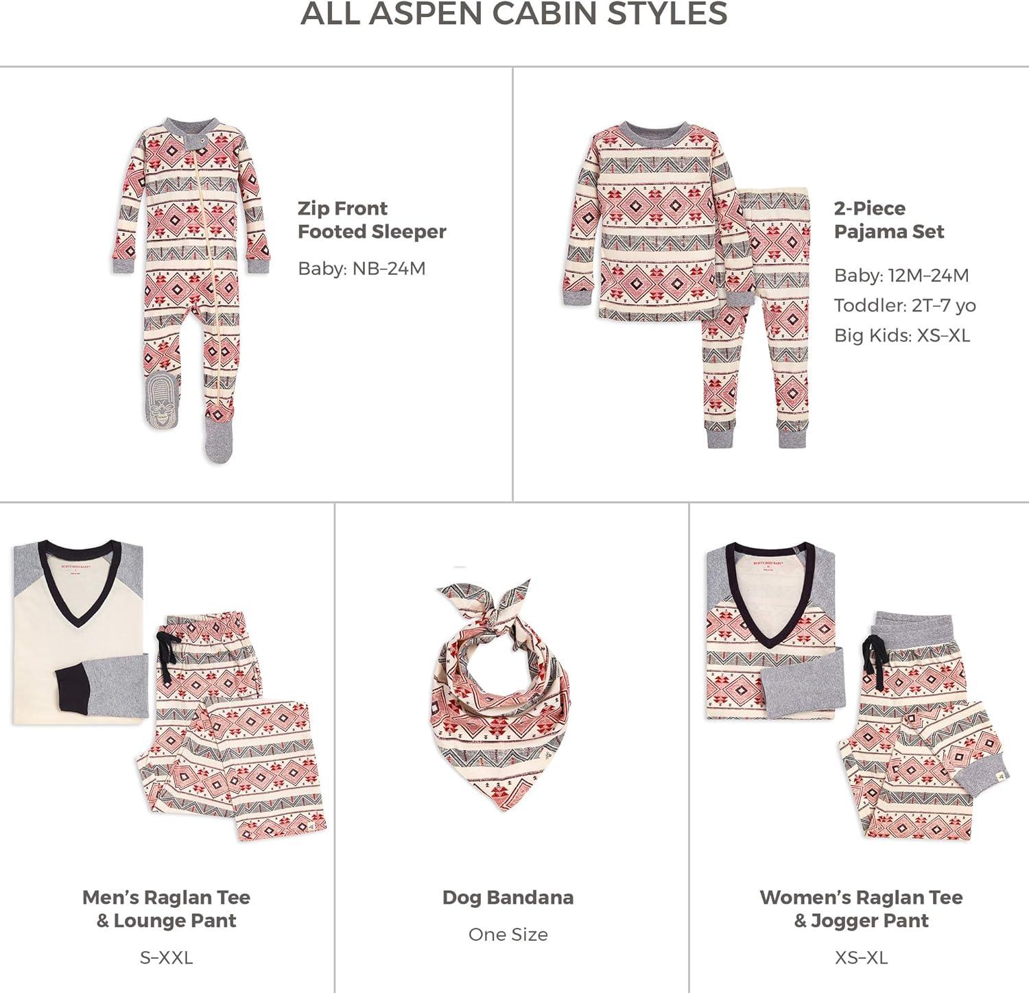 imageBurts Bees Baby and Family Matching Holiday Organic Cotton PajamasAspen Cabin