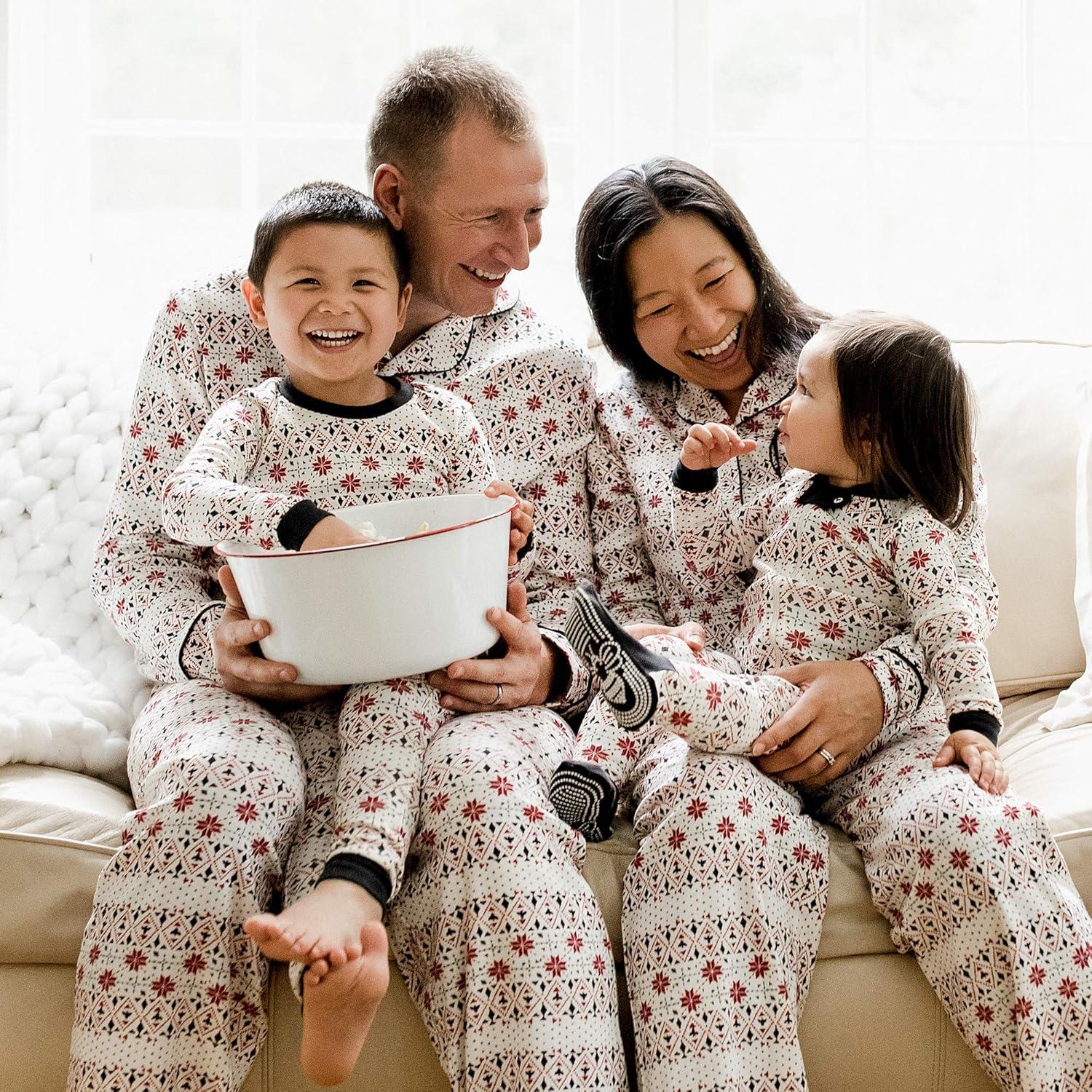 imageBurts Bees Baby and Family Matching Holiday Organic Cotton PajamasBold Fair Isle