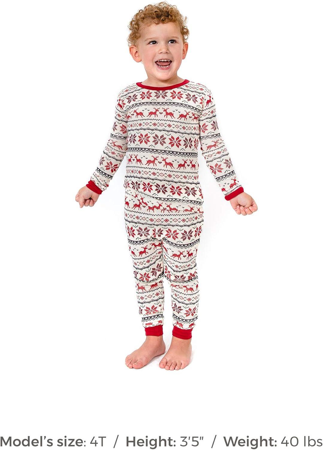 imageBurts Bees Baby and Family Matching Holiday Organic Cotton PajamasDashing Deer Fair Isle