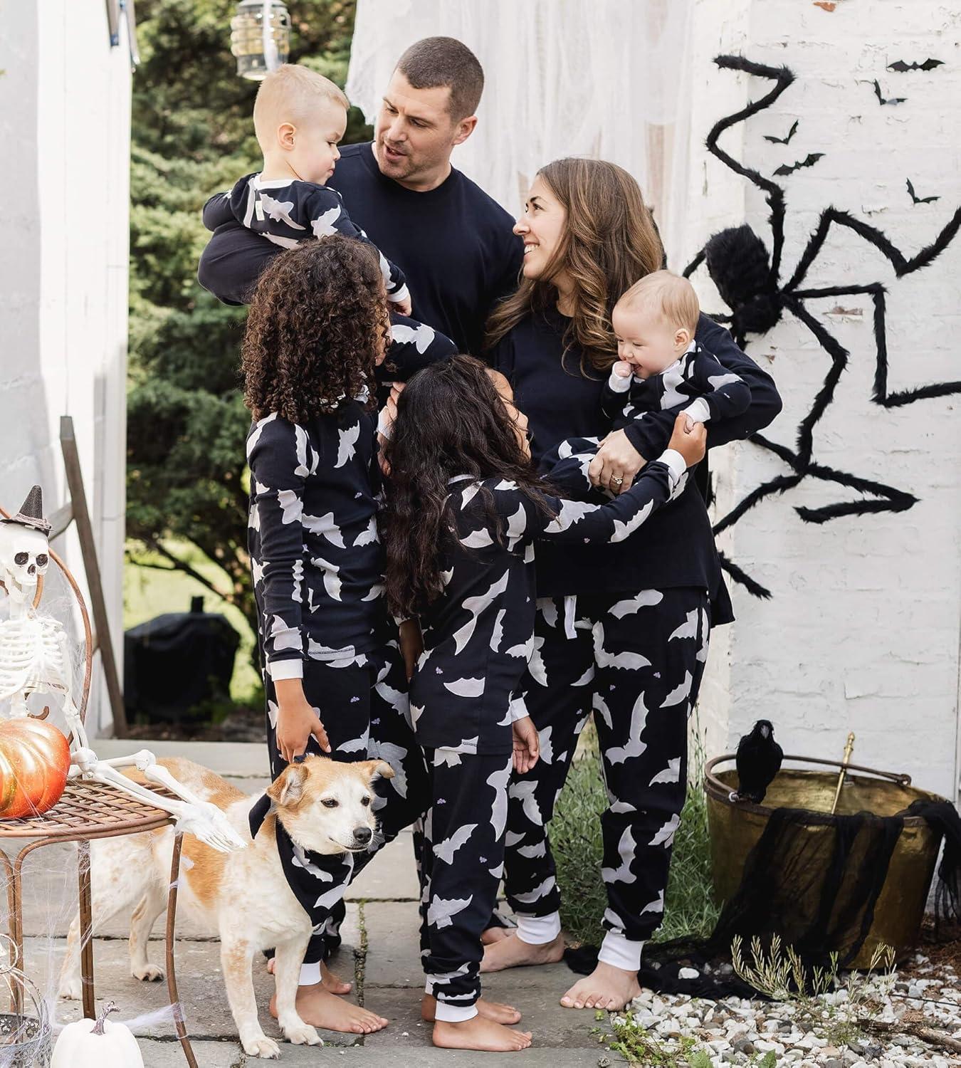 imageBurts Bees Baby and Family Matching Holiday Organic Cotton PajamasHalloween Bats