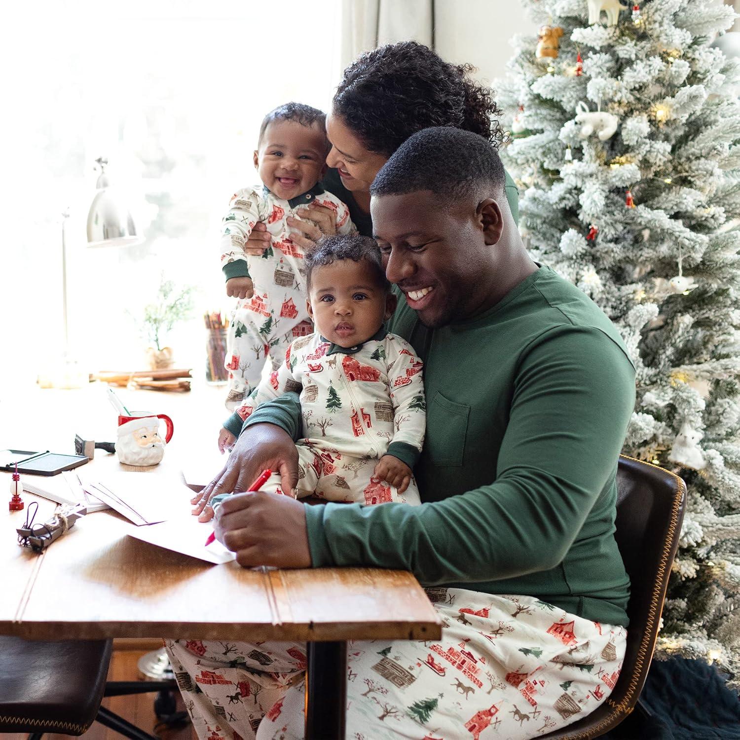 imageBurts Bees Baby and Family Matching Holiday Organic Cotton PajamasHoliday Village