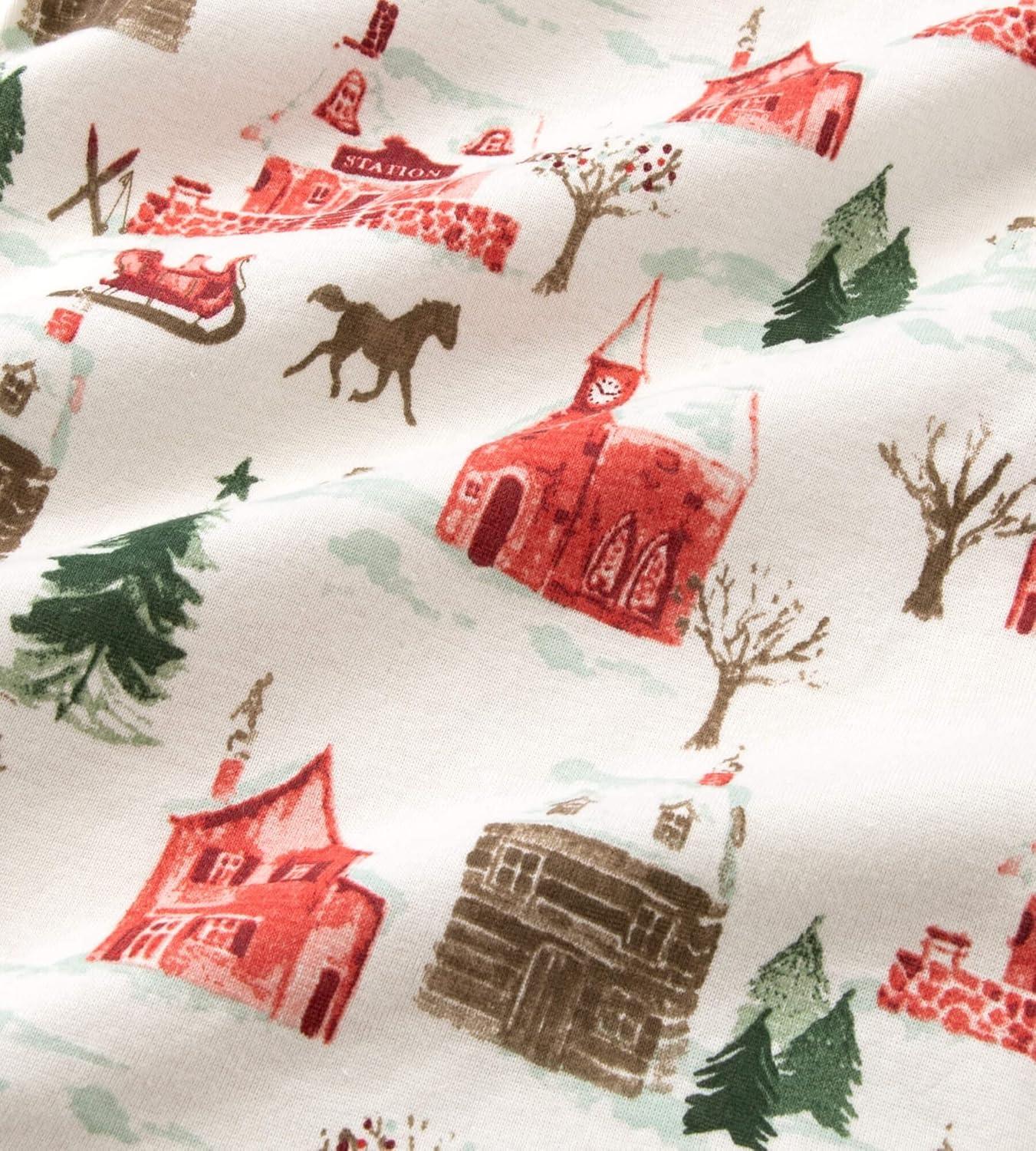 imageBurts Bees Baby and Family Matching Holiday Organic Cotton PajamasHoliday Village