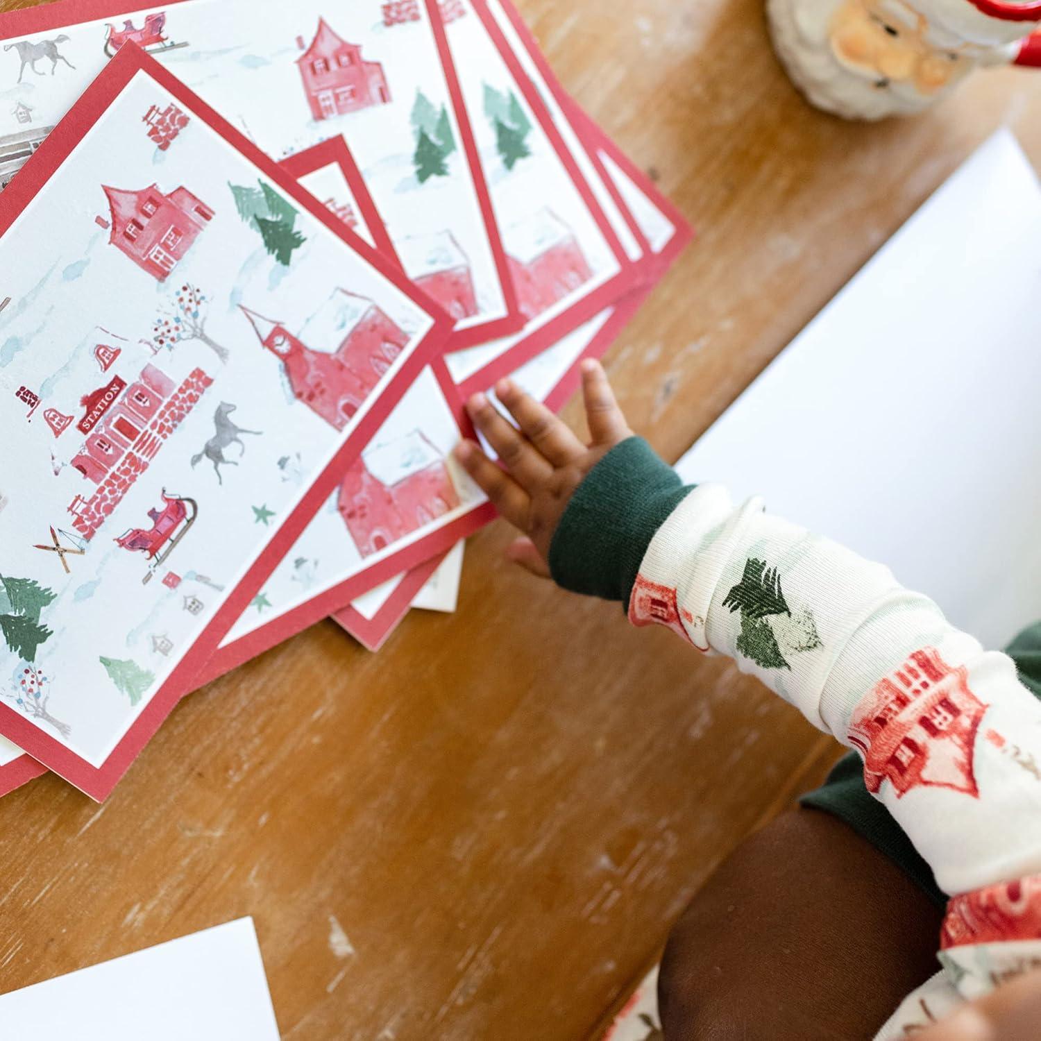 imageBurts Bees Baby and Family Matching Holiday Organic Cotton PajamasHoliday Village