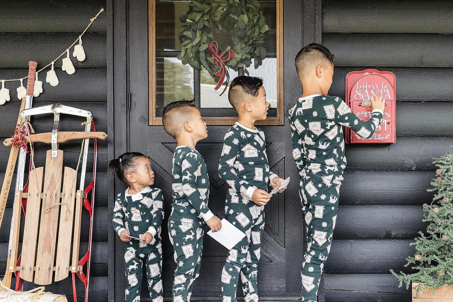 imageBurts Bees Baby and Family Matching Holiday Organic Cotton PajamasLetters to Santa