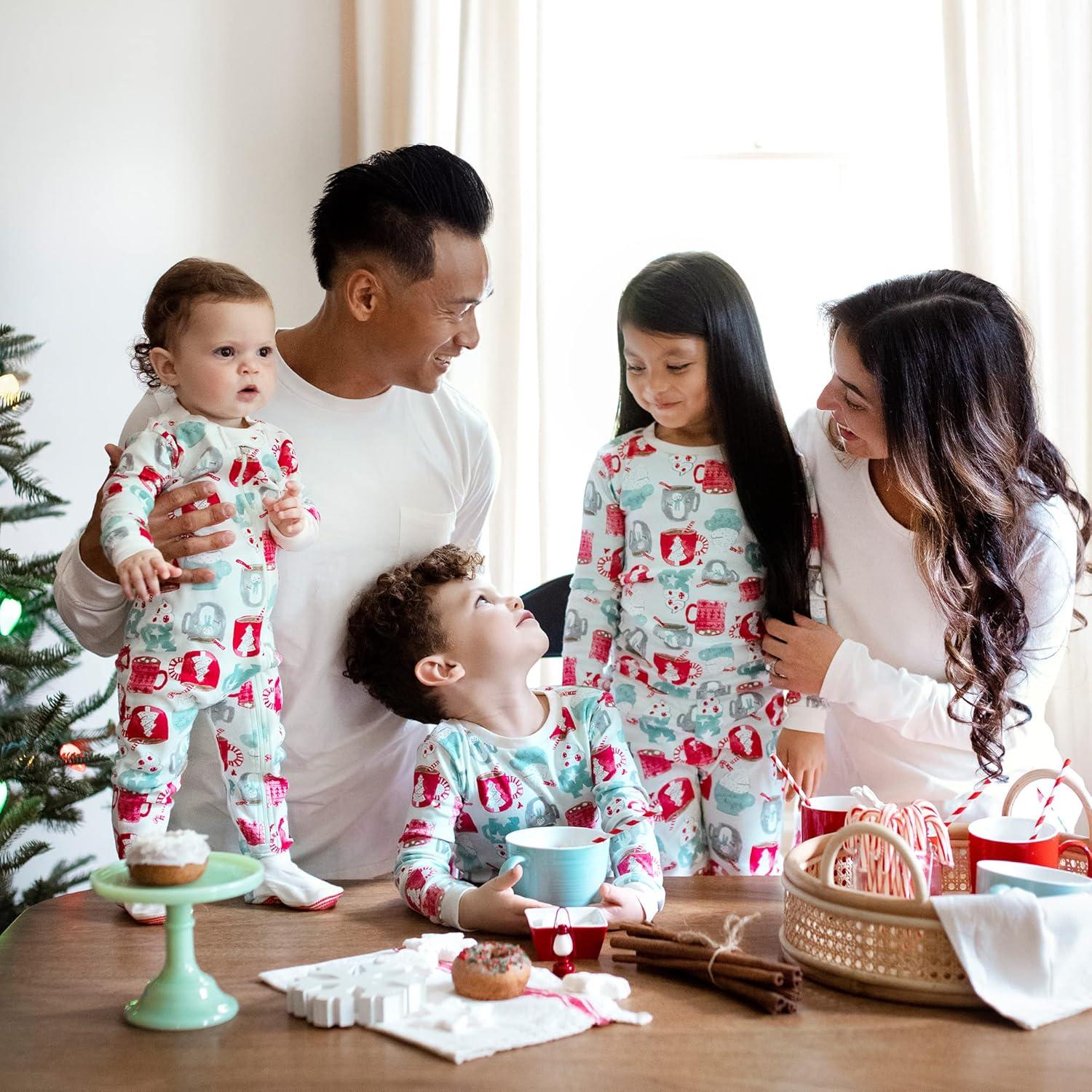 imageBurts Bees Baby and Family Matching Holiday Organic Cotton PajamasMugs of Happiness