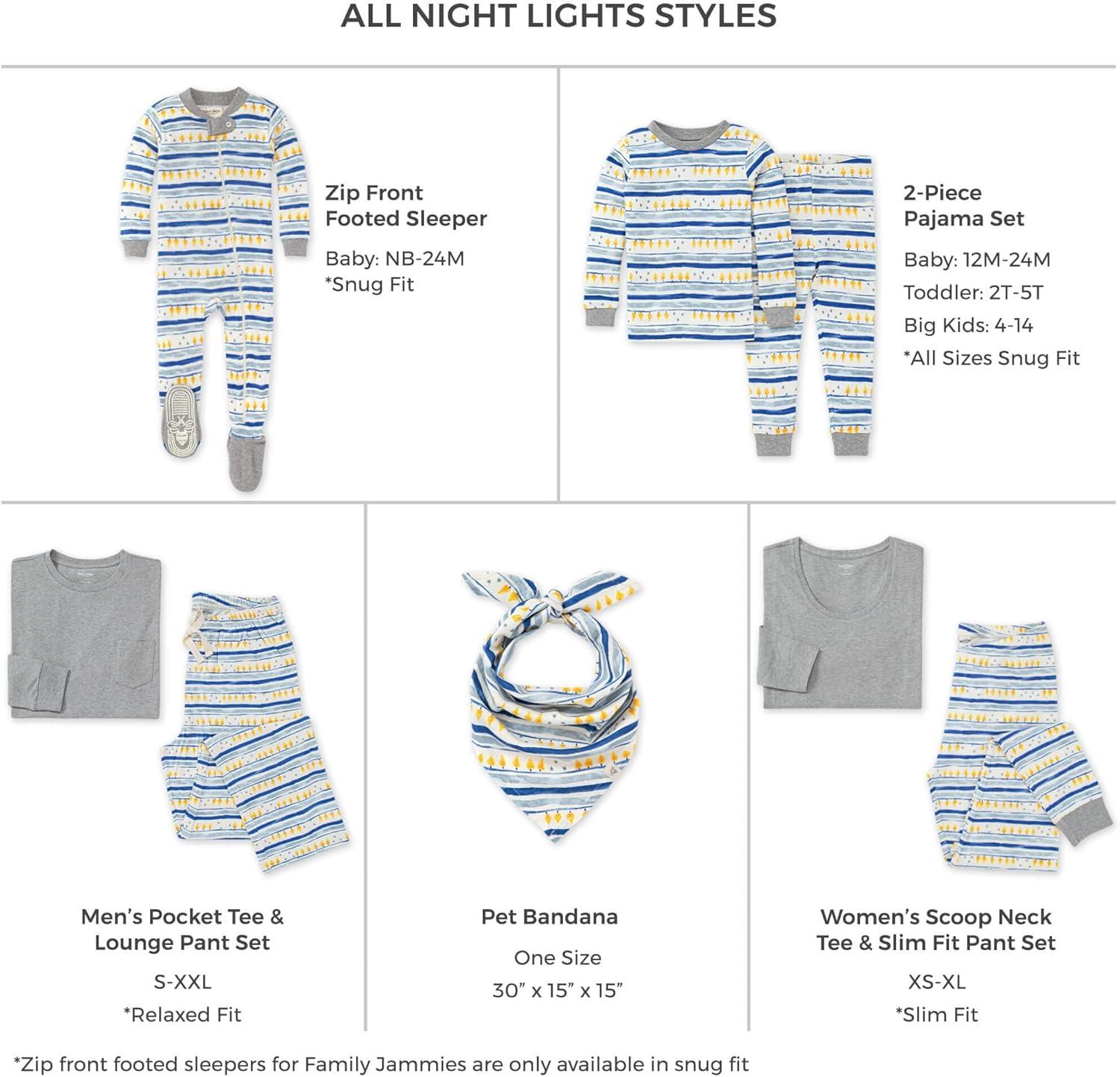 imageBurts Bees Baby and Family Matching Holiday Organic Cotton PajamasNight Lights