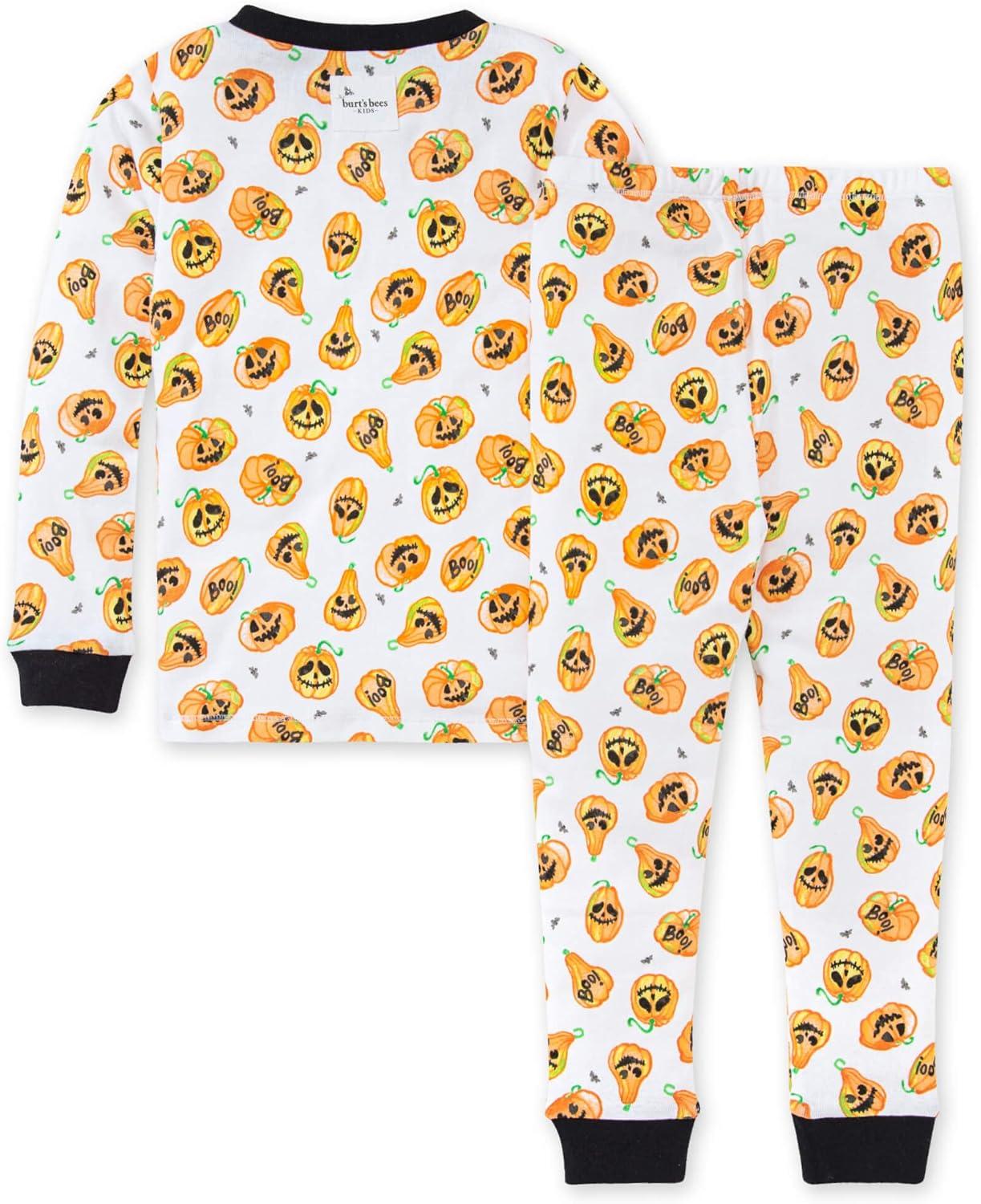 imageBurts Bees Baby and Family Matching Holiday Organic Cotton PajamasPumpkin Carving