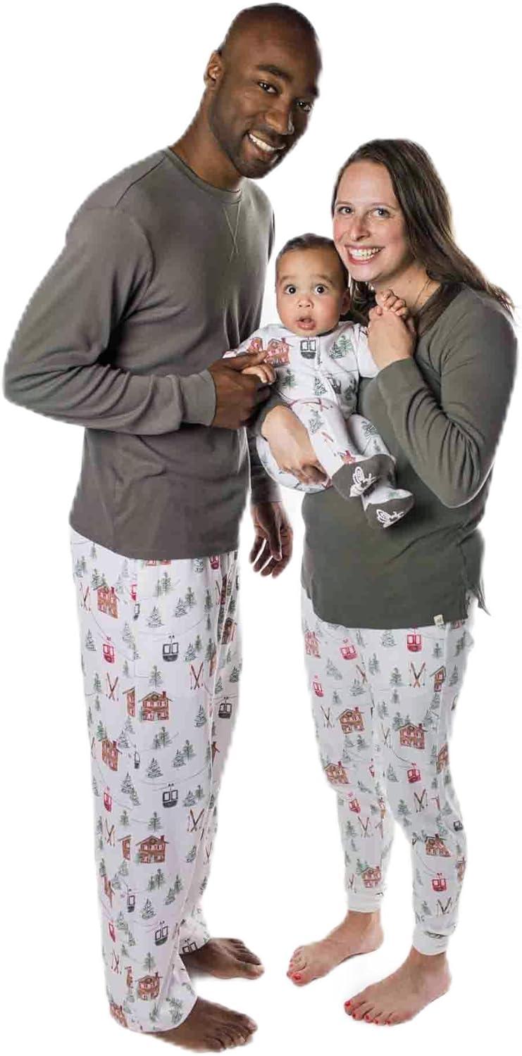 imageBurts Bees Baby and Family Matching Holiday Organic Cotton PajamasSki the Alps