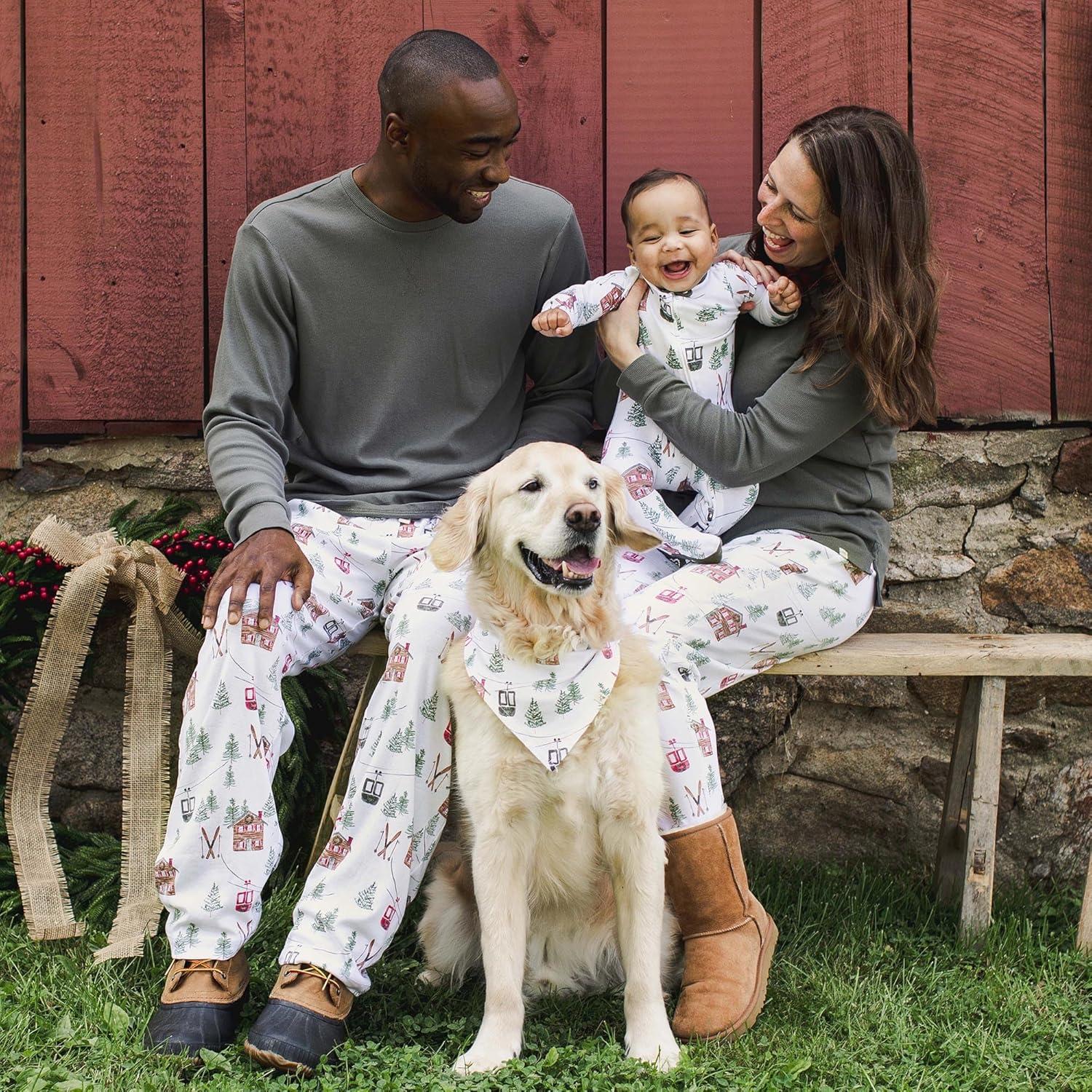 imageBurts Bees Baby and Family Matching Holiday Organic Cotton PajamasSki the Alps