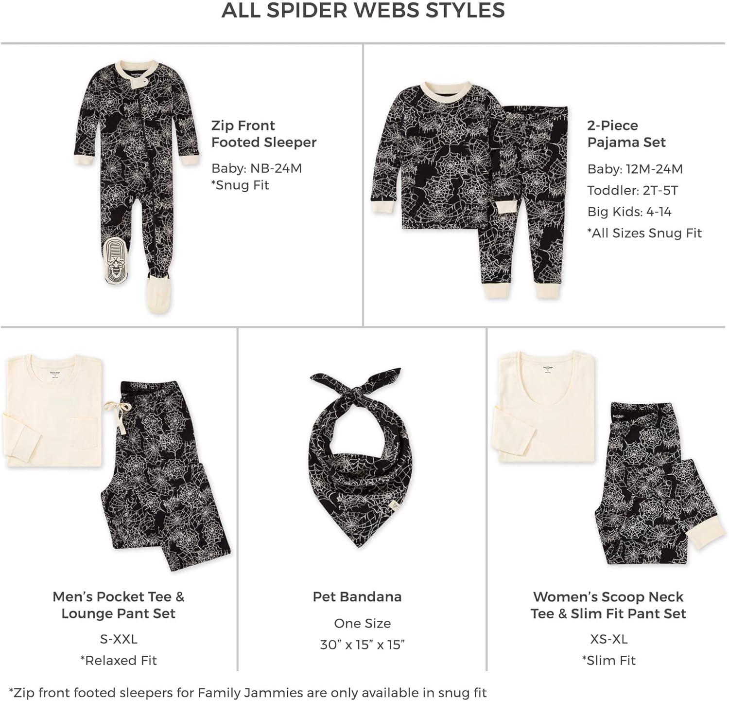 imageBurts Bees Baby and Family Matching Holiday Organic Cotton PajamasSpider Webs