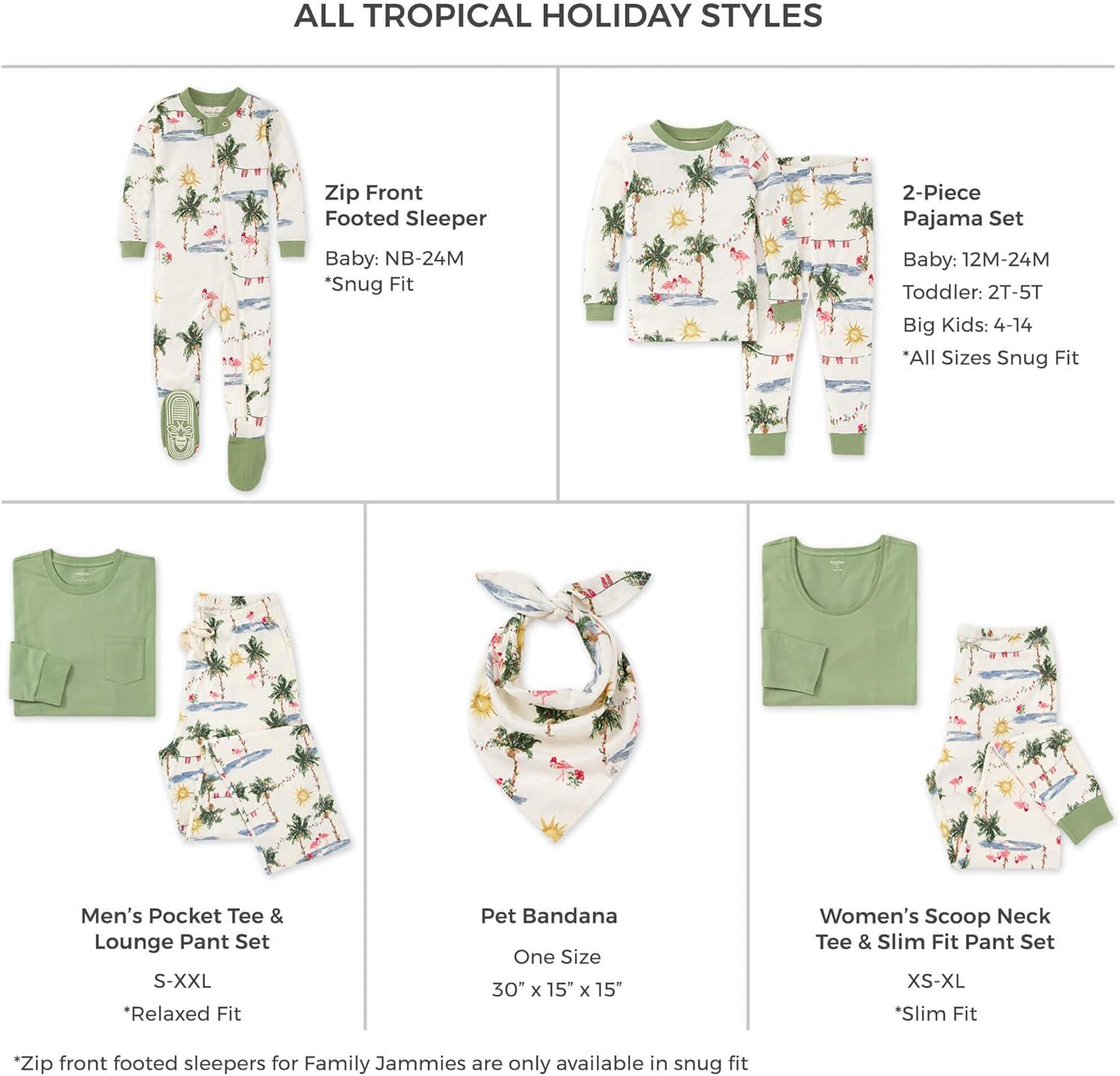 imageBurts Bees Baby and Family Matching Holiday Organic Cotton PajamasTropical Holiday