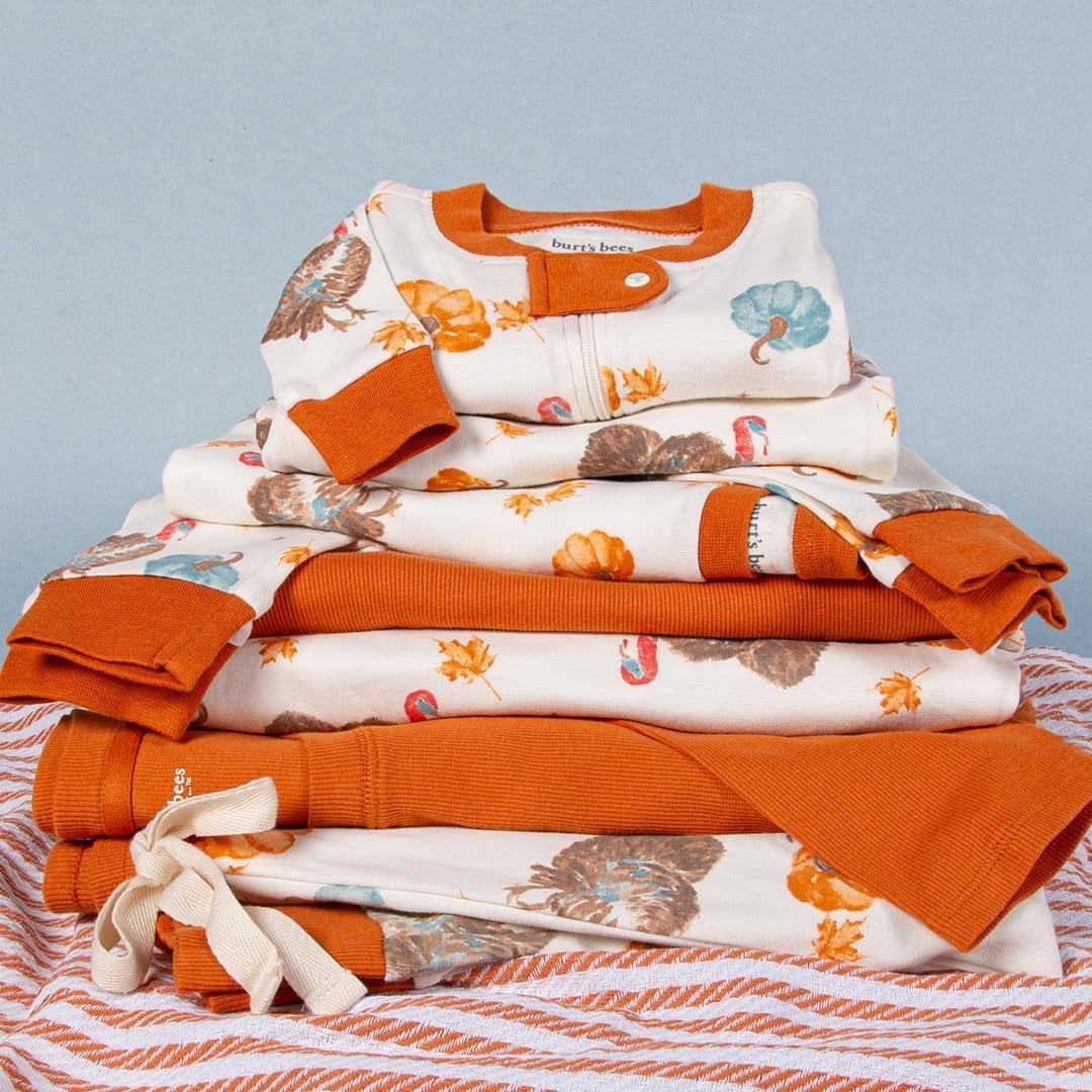 imageBurts Bees Baby and Family Matching Holiday Organic Cotton PajamasTurkey Time
