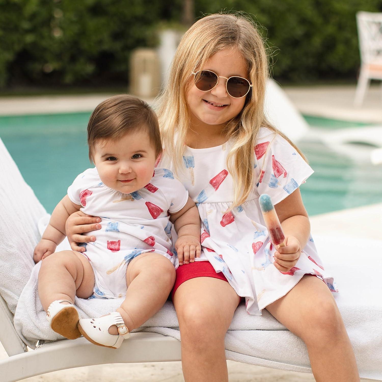 imageBurts Bees Baby babygirls Top and Shorts Set Tunic and Shorts Bundle 100 Organic CottonCloud