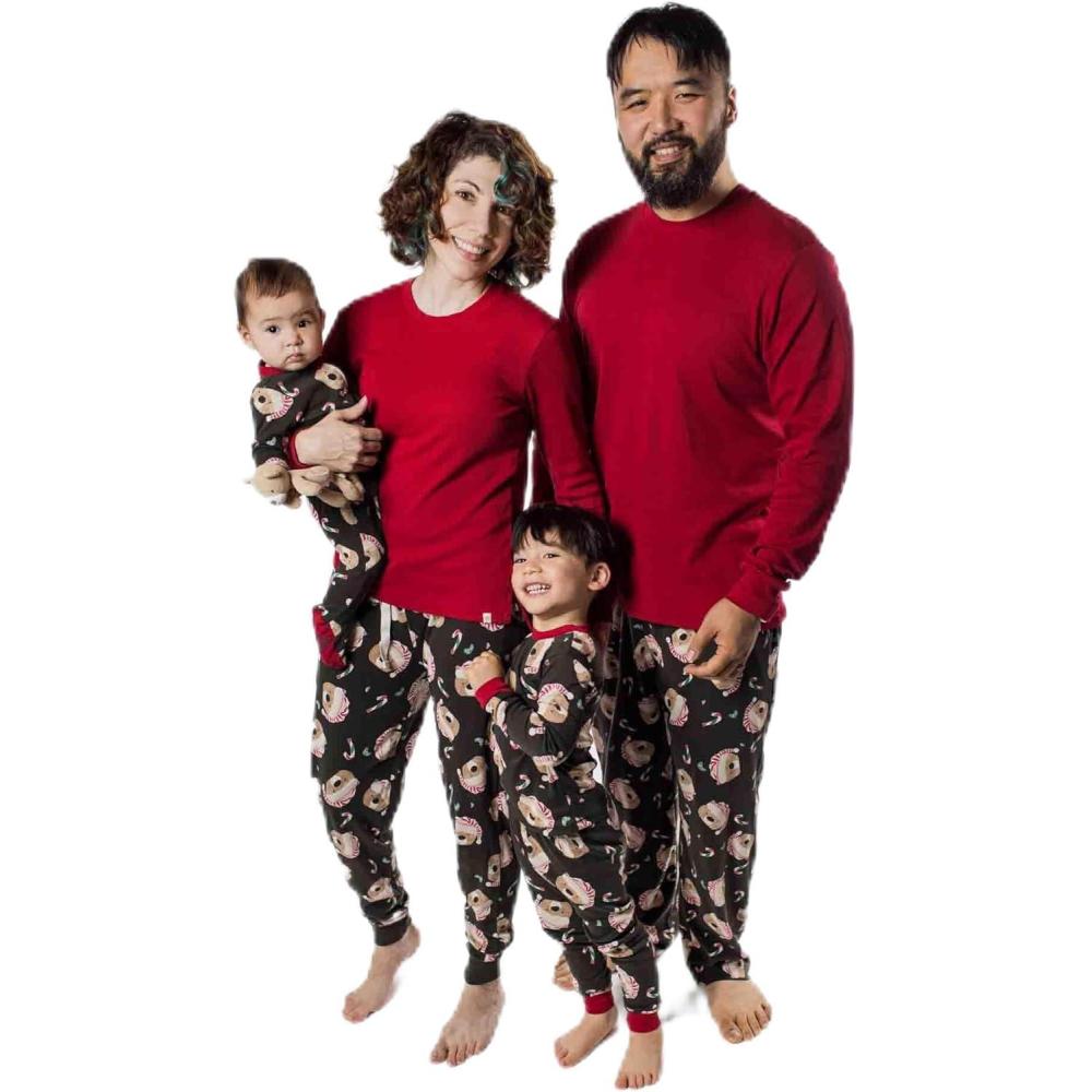 imageBurts Bees Baby and Family Matching Holiday Organic Cotton PajamasCandy Cane Bears