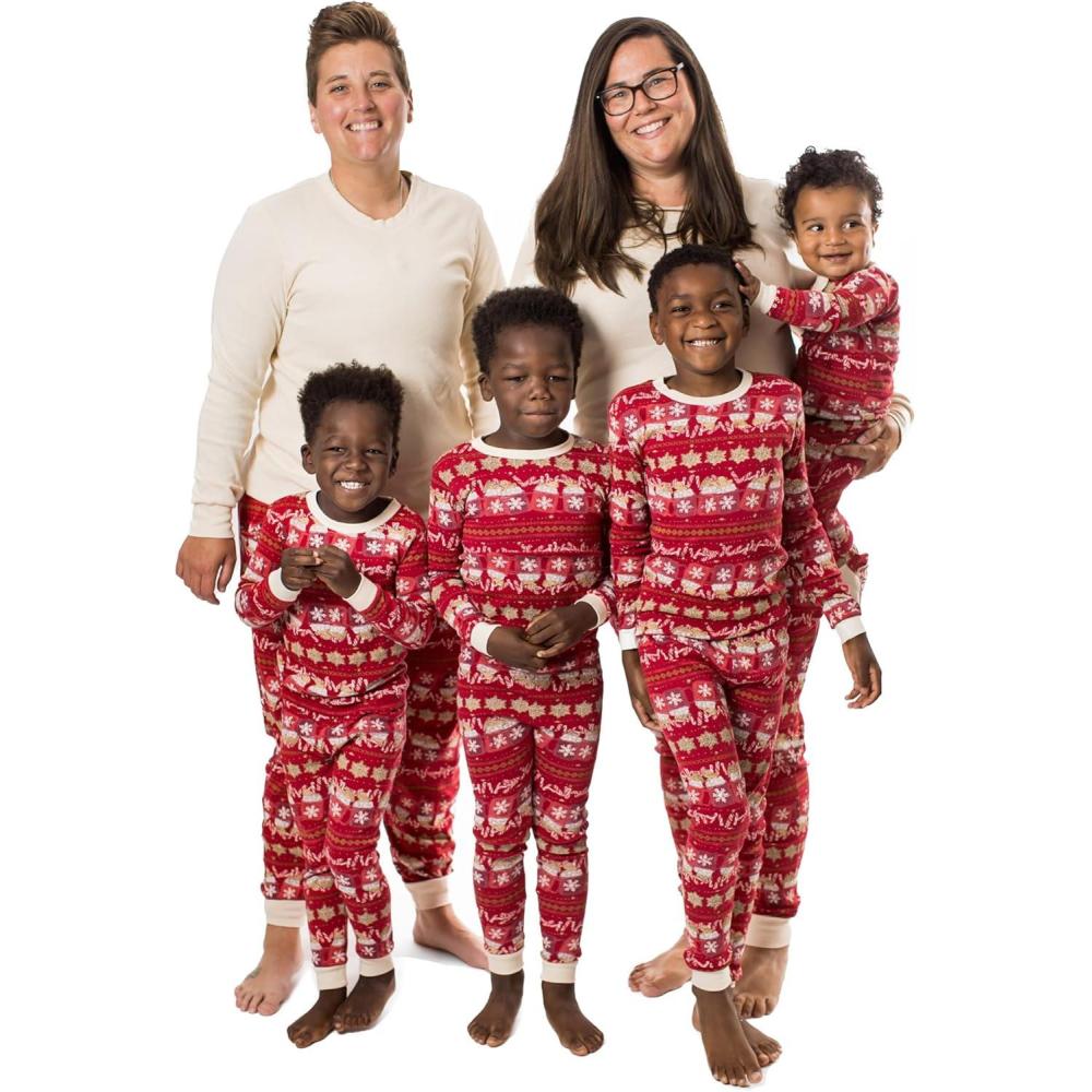 imageBurts Bees Baby and Family Matching Holiday Organic Cotton PajamasHot Cocoa Fair Isle