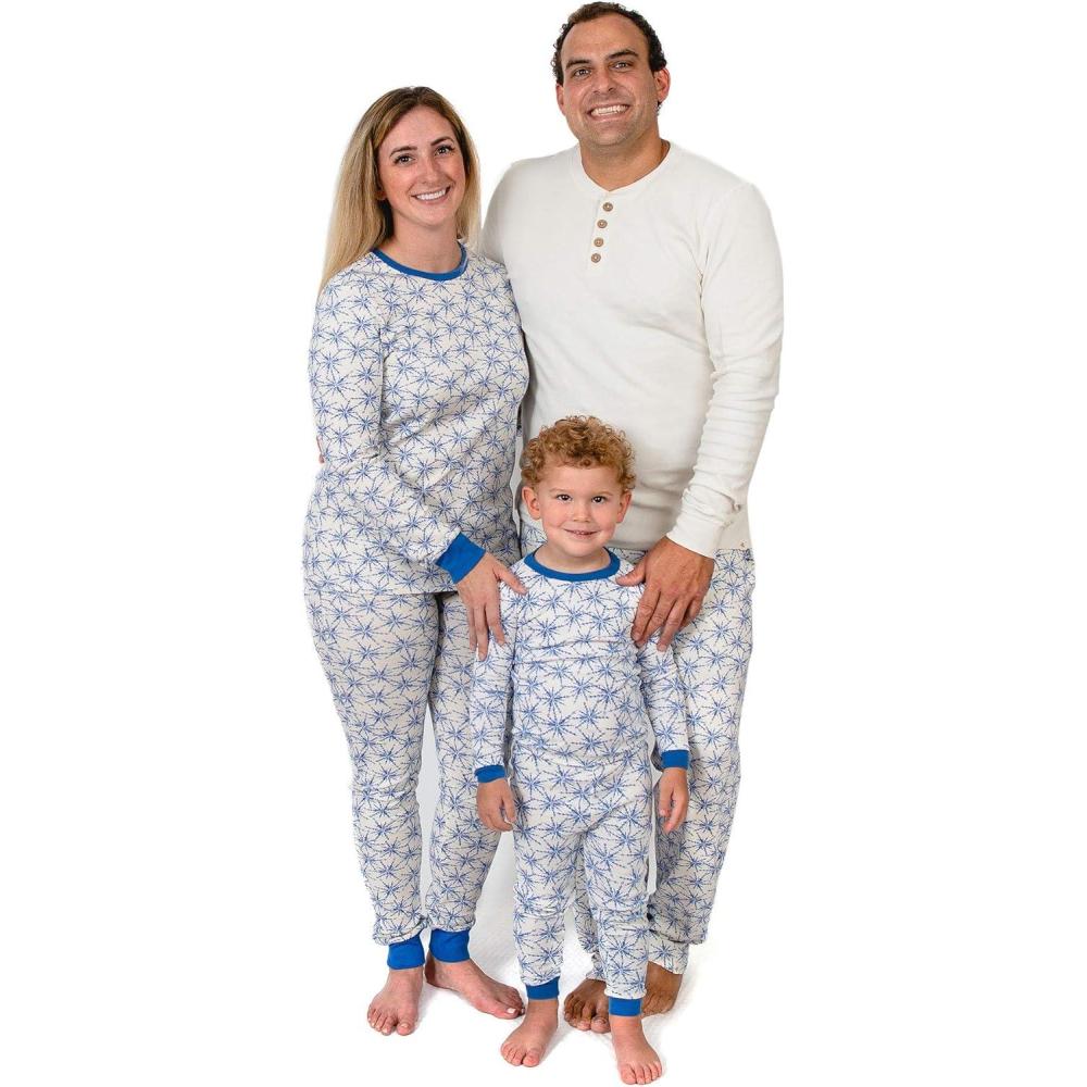 imageBurts Bees Baby and Family Matching Holiday Organic Cotton PajamasIcy Snowflakes