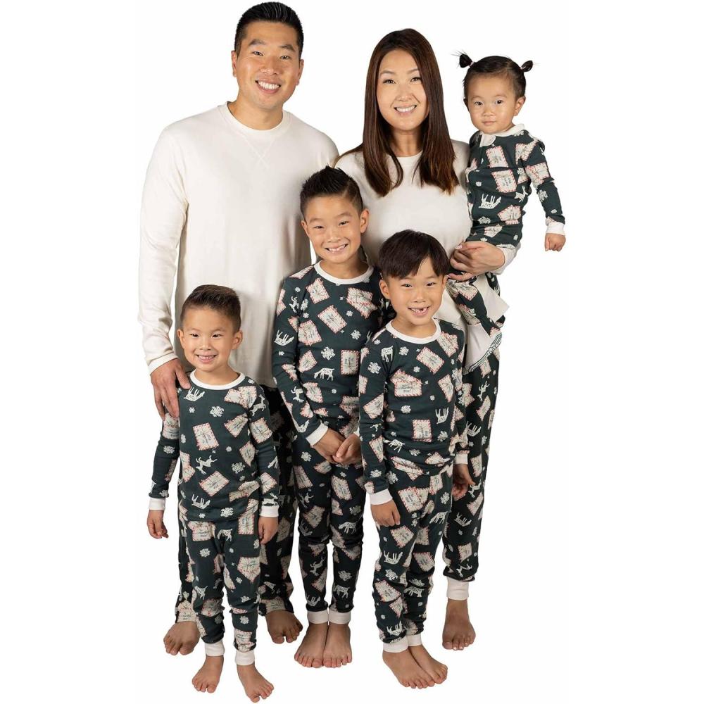 imageBurts Bees Baby and Family Matching Holiday Organic Cotton PajamasLetters to Santa