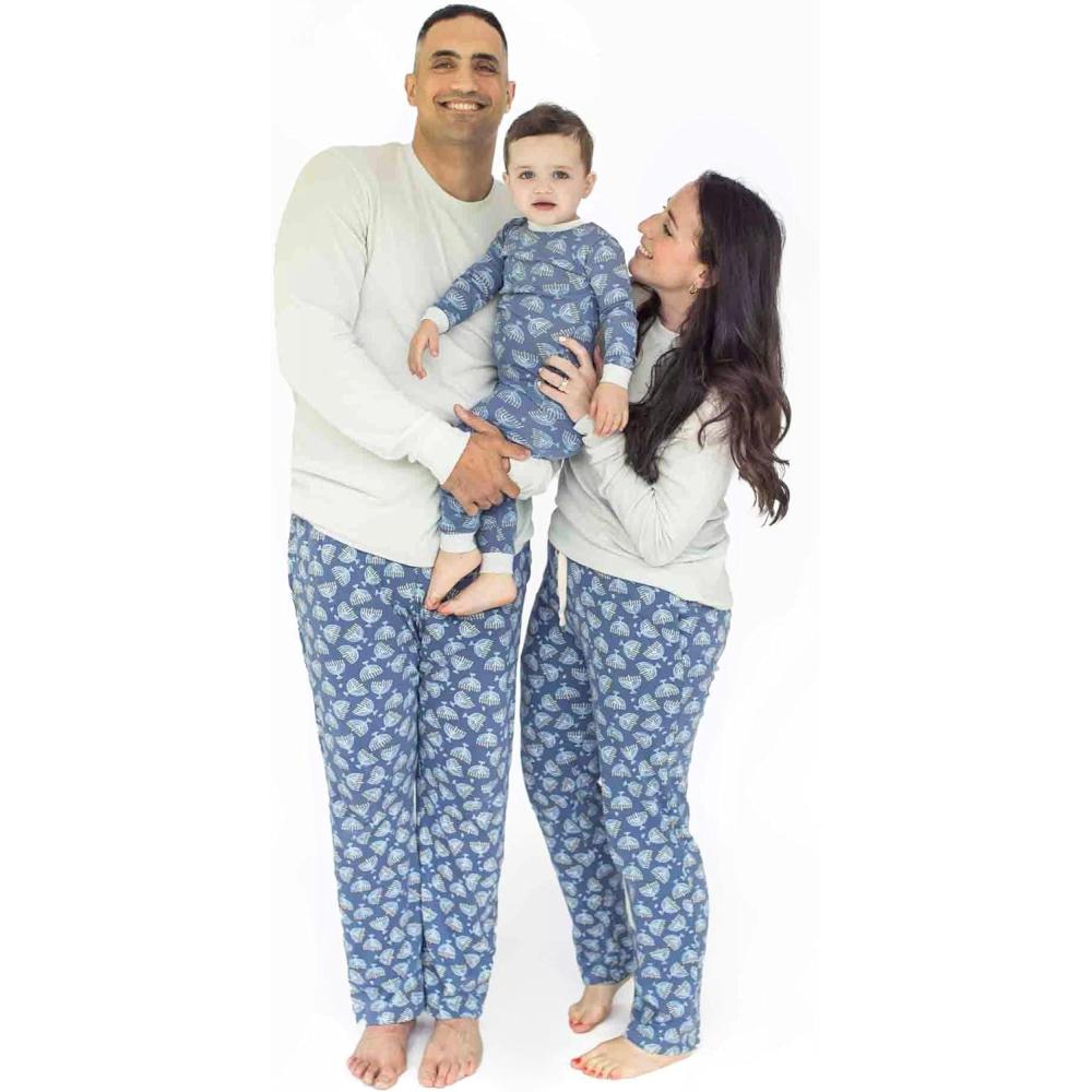 imageBurts Bees Baby and Family Matching Holiday Organic Cotton PajamasMenorah