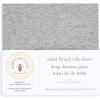 imageBurts Bees Baby  Fitted Mini Crib Sheet for Portable Playard or Travel Crib 100 Organic CottonHeather Grey