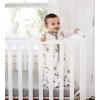 imageBurts Bees Baby  Fitted Mini Crib Sheet for Portable Playard or Travel Crib 100 Organic CottonHeather Grey