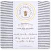 imageBurts Bees Baby  Fitted Mini Crib Sheet for Portable Playard or Travel Crib 100 Organic CottonHeather Grey Stripe