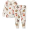imageBurts Bees Baby Boys 2Piece Long Sleeve Tee and Pants Organic Cotton Pajama SetSantas Little Helper