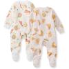 imageBurts Bees Baby Boys Organic Cotton Sleep and Play Footed Pajamas Onepiece Zip Front Romper Baby Essentials