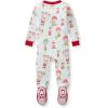 imageBurts Bees Baby Girls Snug Fit OnePiece Footed NonSlip Sleeper PajamasSanta in the Sky