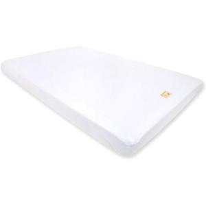 imageBurts Bees Baby  Fitted Mini Crib Sheet for Portable Playard or Travel Crib 100 Organic CottonCloud White