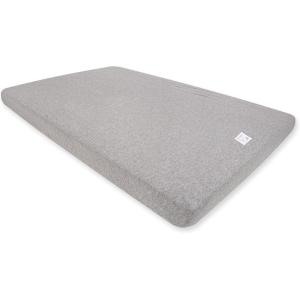 imageBurts Bees Baby  Fitted Mini Crib Sheet for Portable Playard or Travel Crib 100 Organic CottonHeather Grey