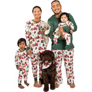 imageBurts Bees Baby and Family Matching Holiday Organic Cotton PajamasModern Forest