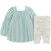 imageBurts Bees Baby Baby Girls Top and Pant Set Tunic and Leggings Bundle 100 Organic CottonSmocked Tunic  Capri
