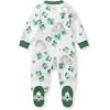 imageBurts Bees Baby Girls Organic Cotton Sleep and Play Footed PajamasHappy Go Lucky
