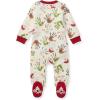 imageBurts Bees Baby Girls Organic Cotton Sleep and Play Footed PajamasHoliday Hands