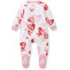 imageBurts Bees Baby Girls Organic Cotton Sleep and Play Footed PajamasI Heart You