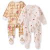 imageBurts Bees Baby Girls Organic Cotton Sleep and Play Footed PajamasWaffle  Cheesecake