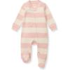 imageBurts Bees Baby Girls Organic Cotton Sleep and Play Footed PajamasPink Sand Rugby Stripe