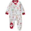 imageBurts Bees Baby Girls Organic Cotton Sleep and Play Footed PajamasSanta in the Sky