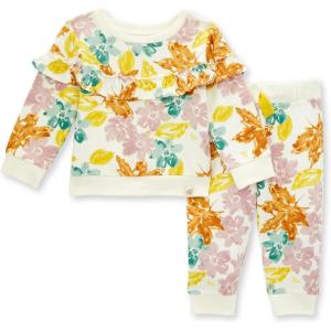 imageBurts Bees Baby Baby Girls Top and Pant Set Tunic and Leggings Bundle 100 Organic CottonFoliage Floral