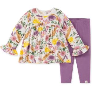 imageBurts Bees Baby Baby Girls Top and Pant Set Tunic and Leggings Bundle 100 Organic CottonRustic Floral