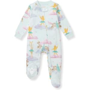 imageBurts Bees Baby Girls Organic Cotton Sleep and Play Footed PajamasDream Ballet
