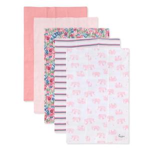 imageBurts Bees Baby Infant Burp Cloths 100 Organic Cotton Extra Absorbent Soft Fabric Drool Cloths 5Pack Newborn MustHave Essential Large Burping Cloths One Size 17 x 1175 Inches