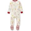 imageBurts Bees Baby Baby Girls Sleeper Pajamas 100 Organic Cotton Onepiece PJs Diagonal Zip Up Jumpsuit Snug Fit Footie12 Days of Christmas