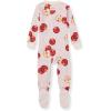 imageBurts Bees Baby Baby Girls Sleeper Pajamas 100 Organic Cotton Onepiece PJs Diagonal Zip Up Jumpsuit Snug Fit FootieApple Orchard