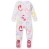 imageBurts Bees Baby Baby Girls Sleeper Pajamas 100 Organic Cotton Onepiece PJs Diagonal Zip Up Jumpsuit Snug Fit FootieBee Mine