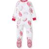 imageBurts Bees Baby Baby Girls Sleeper Pajamas 100 Organic Cotton Onepiece PJs Diagonal Zip Up Jumpsuit Snug Fit FootieDragon Fruit