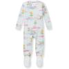 imageBurts Bees Baby Baby Girls Sleeper Pajamas 100 Organic Cotton Onepiece PJs Diagonal Zip Up Jumpsuit Snug Fit FootieDream Ballet