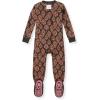 imageBurts Bees Baby Baby Girls Sleeper Pajamas 100 Organic Cotton Onepiece PJs Diagonal Zip Up Jumpsuit Snug Fit FootieFloral Arches