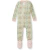 imageBurts Bees Baby Baby Girls Sleeper Pajamas 100 Organic Cotton Onepiece PJs Diagonal Zip Up Jumpsuit Snug Fit FootieFloral Tile