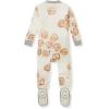 imageBurts Bees Baby Baby Girls Sleeper Pajamas 100 Organic Cotton Onepiece PJs Diagonal Zip Up Jumpsuit Snug Fit FootieGooey Cinnamon Rolls